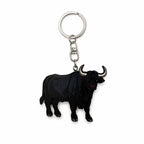 Wooden Bull Keyring