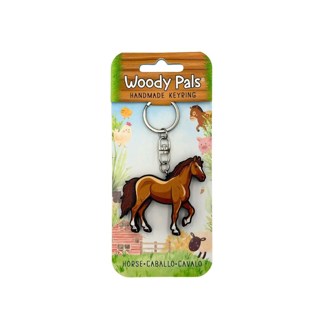 Wooden Horse Keyring