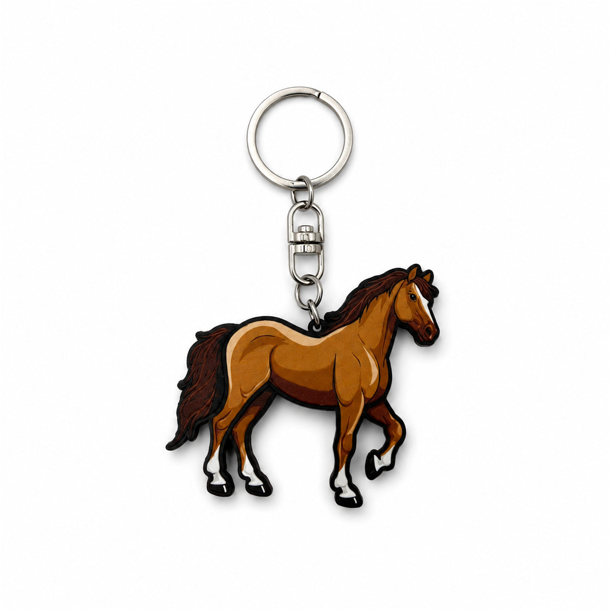 Wooden Horse Keyring
