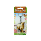 Wooden Sheep Keyring
