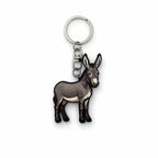 Wooden Donkey Keyring