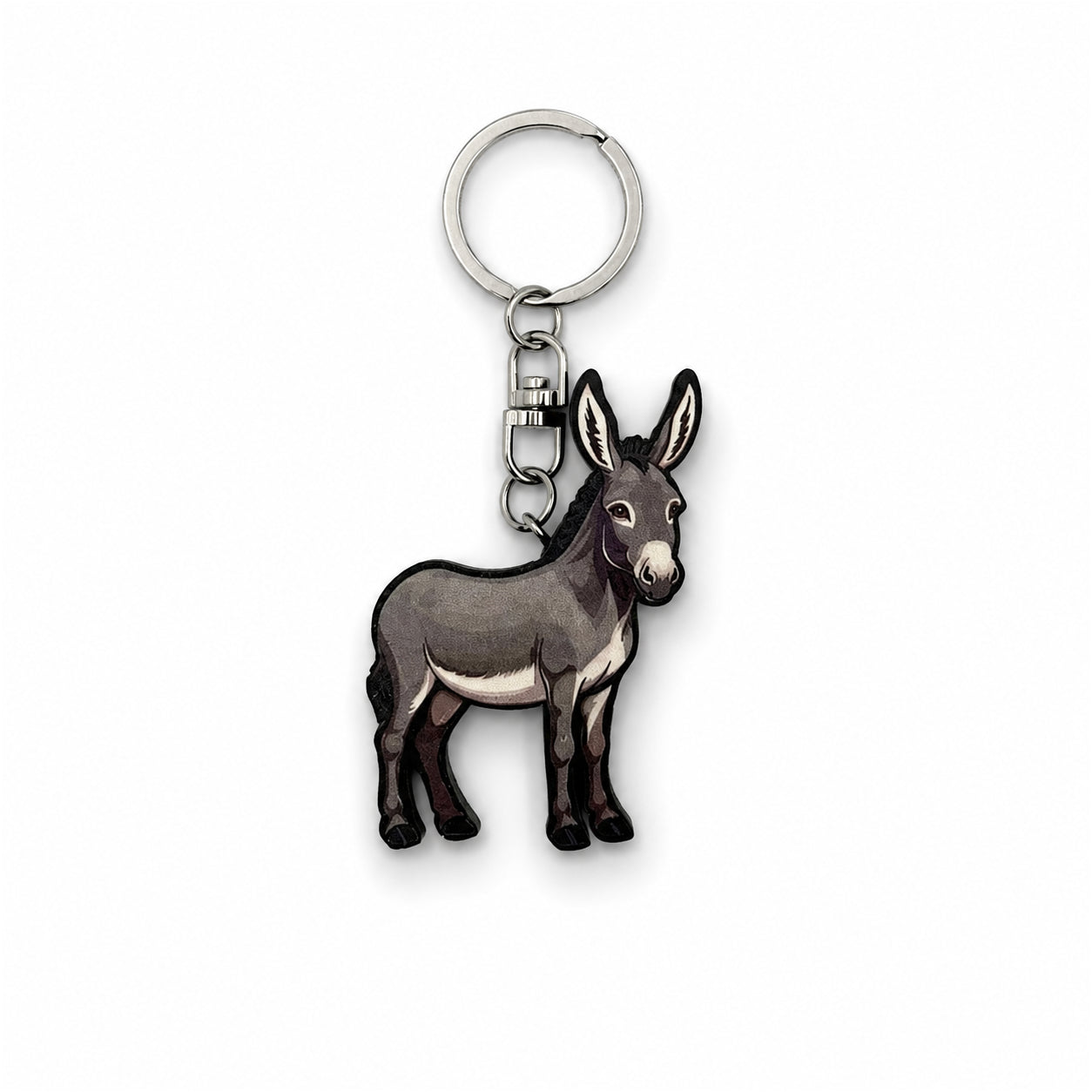 Wooden Donkey Keyring