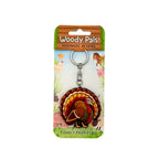 Wooden Turkey Keyring