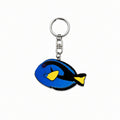 Wooden Blue Tang Keyring