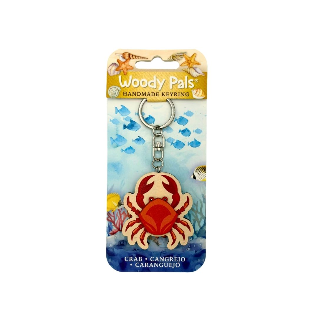 Wooden Crab Keyring