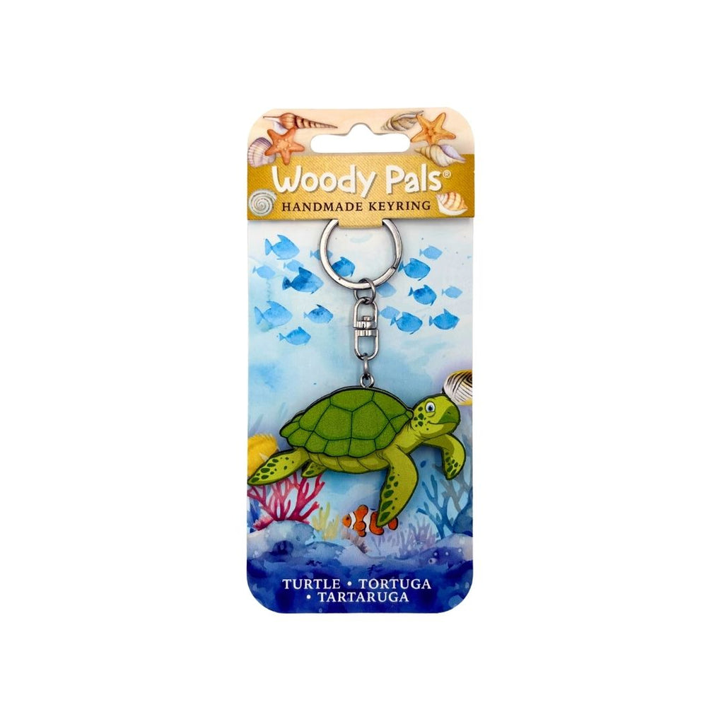 Wooden Turtle Keyring