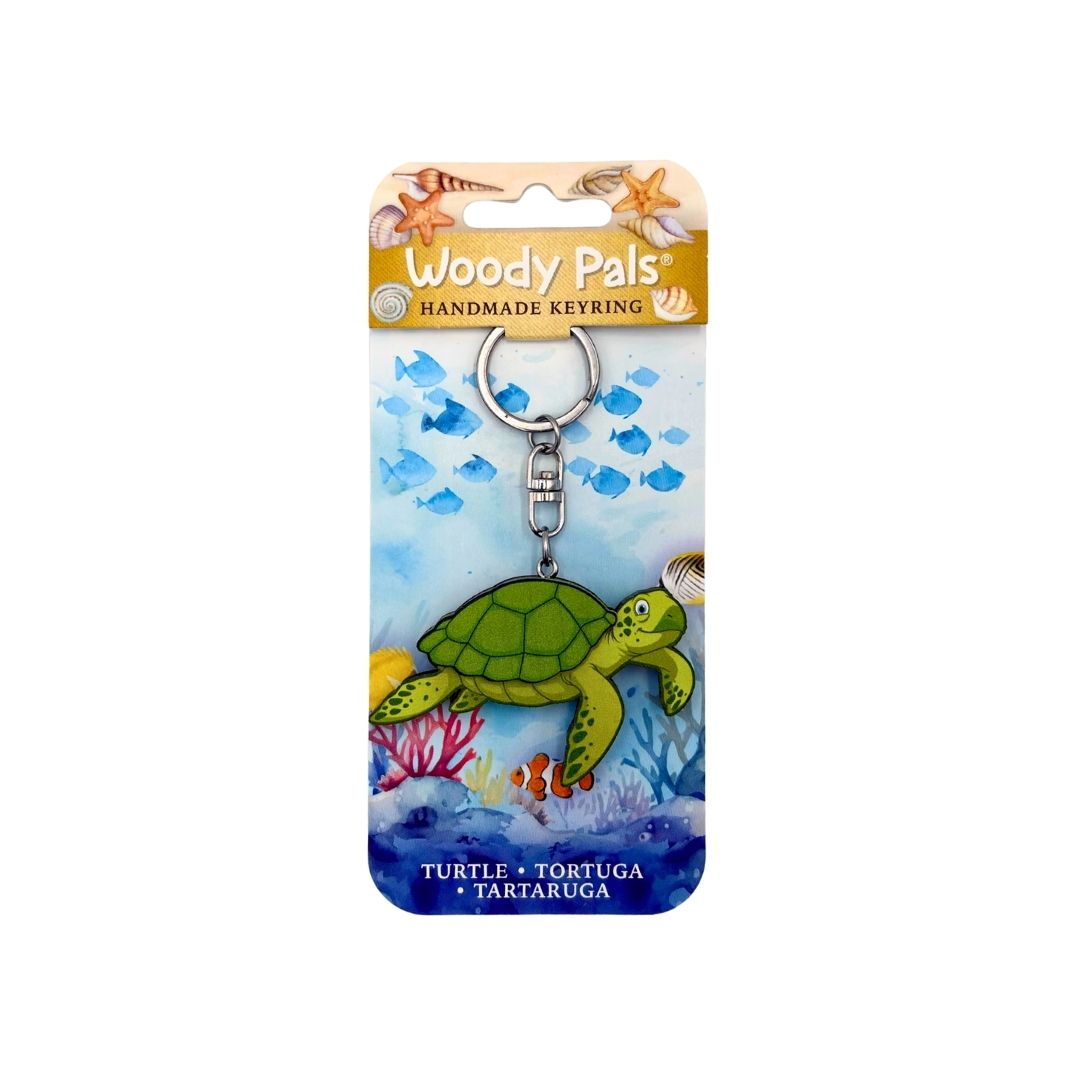 Wooden Turtle Keyring