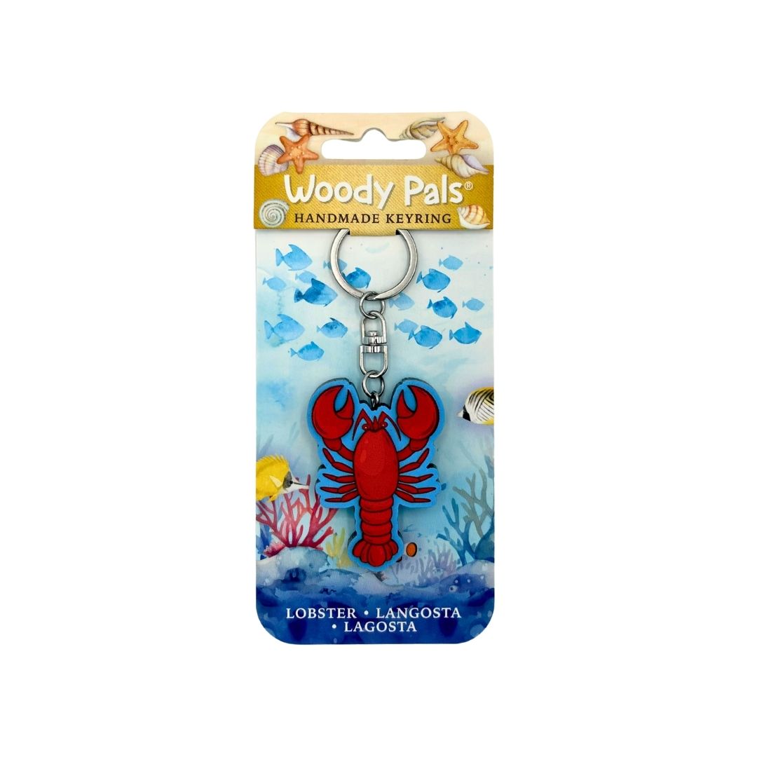 Wooden Lobster Keyring