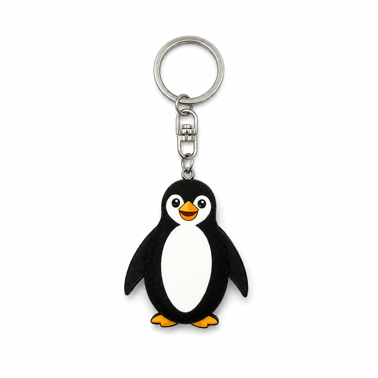 Wooden Penguin Keyring