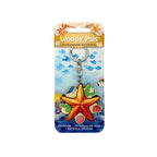 Wooden Starfish Keyring