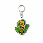 Wooden Seahorse Keyring