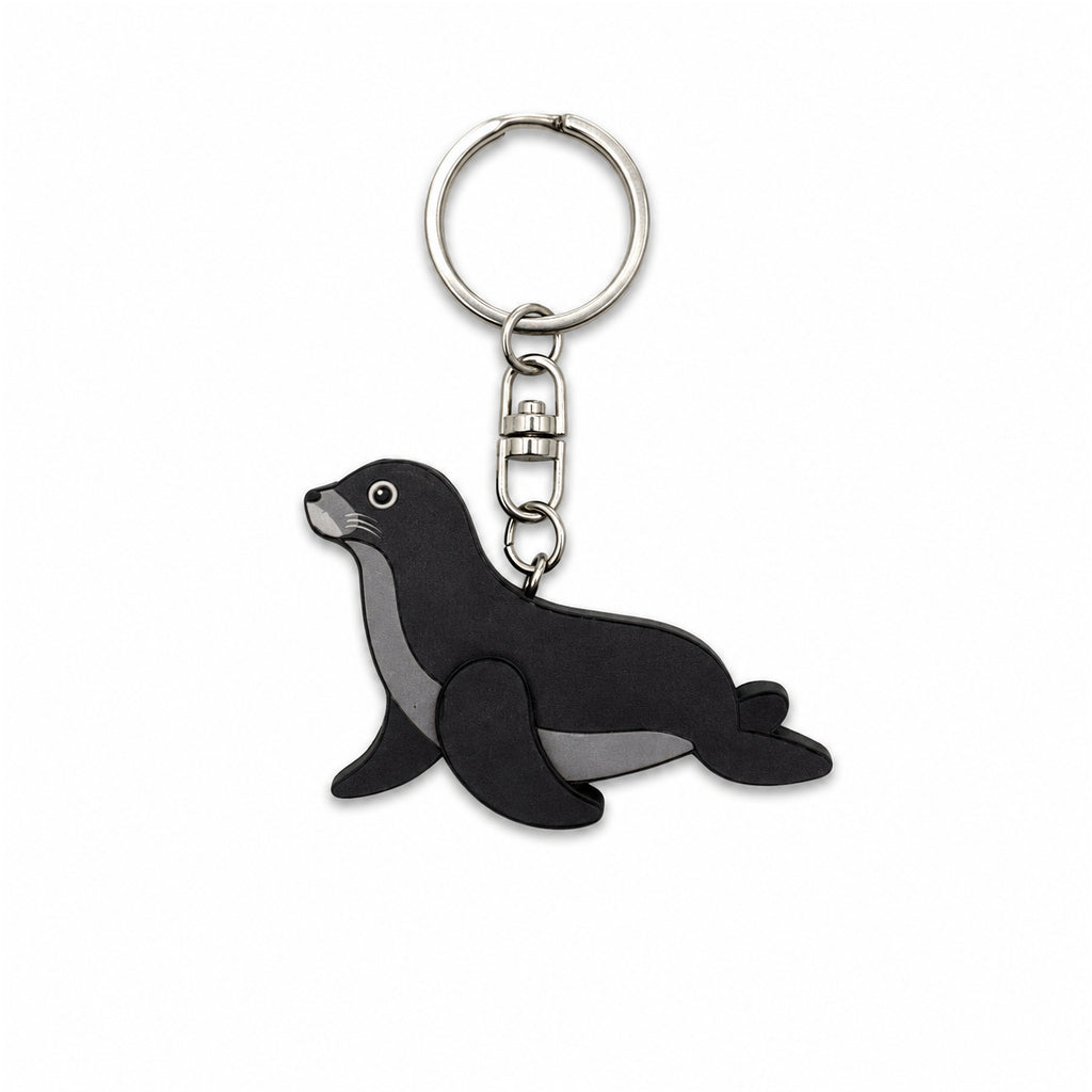 Wooden Sea Lion Keyring