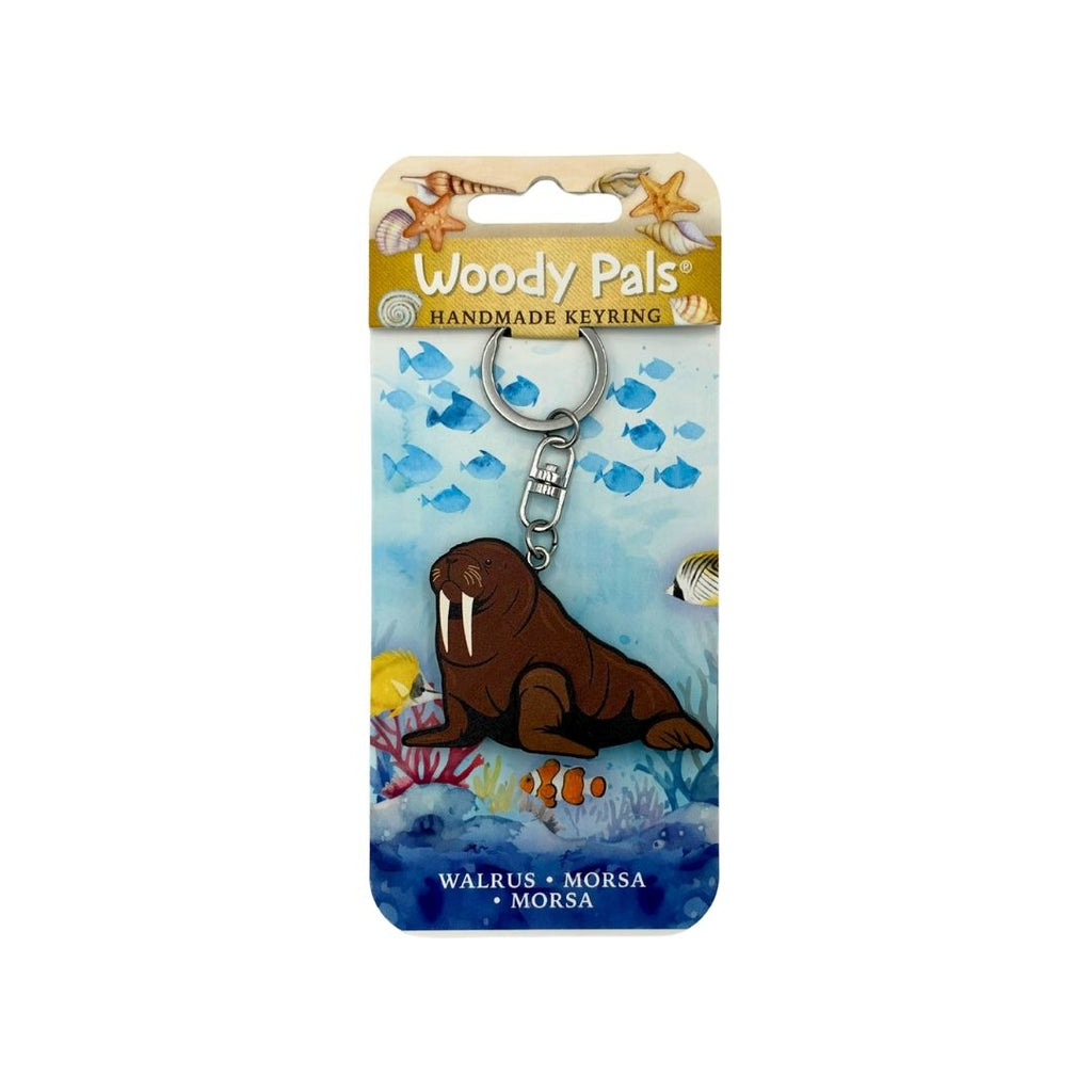 Wooden Walrus Keyring