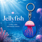Wooden Jellyfish Keyring