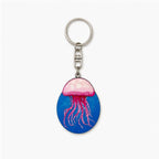 Wooden Jellyfish Keyring