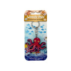 Wooden Octopus Keyring
