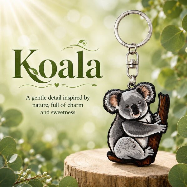 Wooden Koala Keyring
