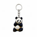 Wooden Panda Keyring