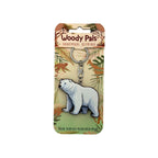 Wooden Polar Bear Keyring