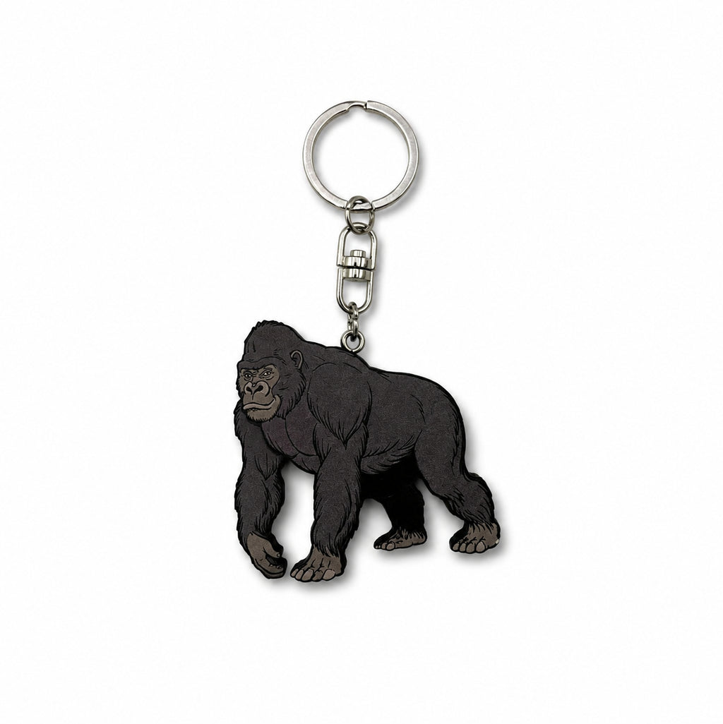 Wooden Gorilla Keyring
