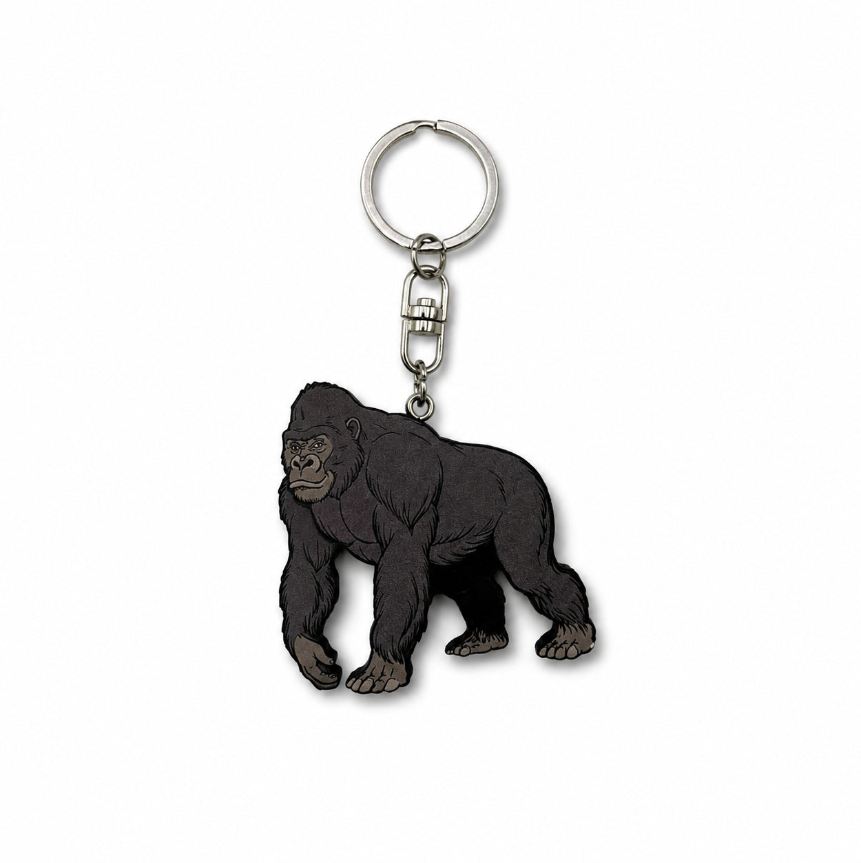 Wooden Gorilla Keyring
