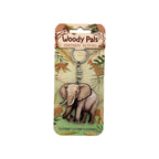 Wooden Elephant Keyring