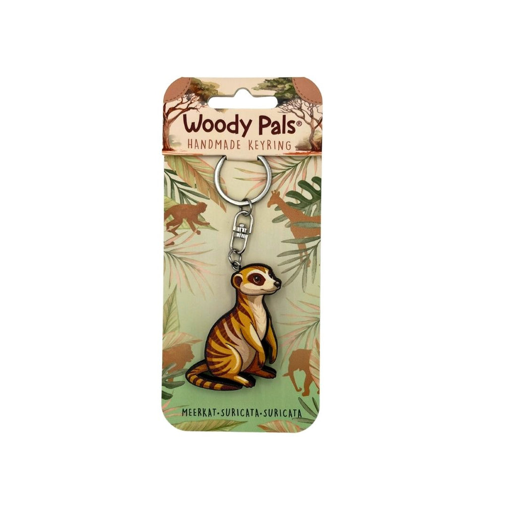 Wooden Meerkat Keyring