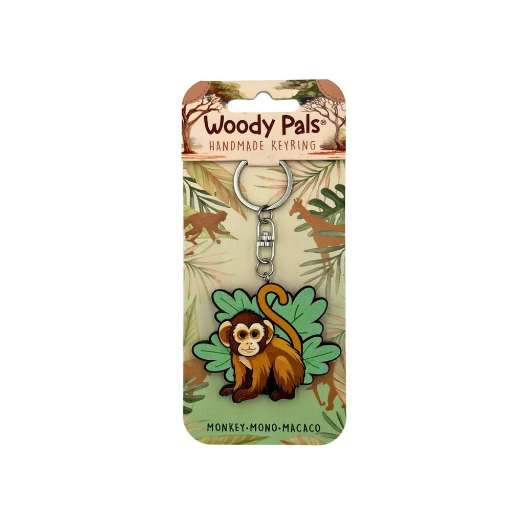 Wooden Monkey Keyring
