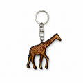 Wooden Giraffe Keyring