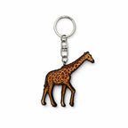 Wooden Giraffe Keyring