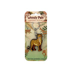 Wooden Cheetah Keyring