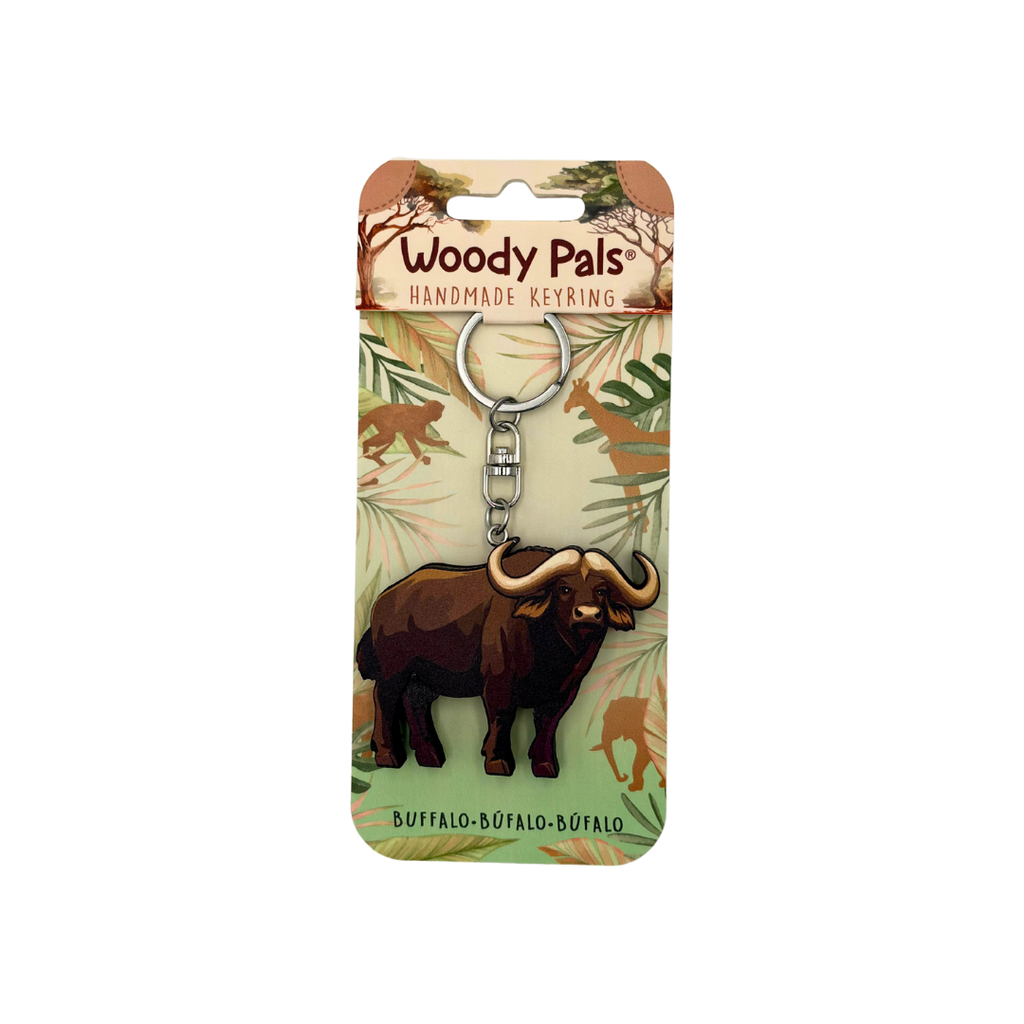 Wooden Buffalo Keyring
