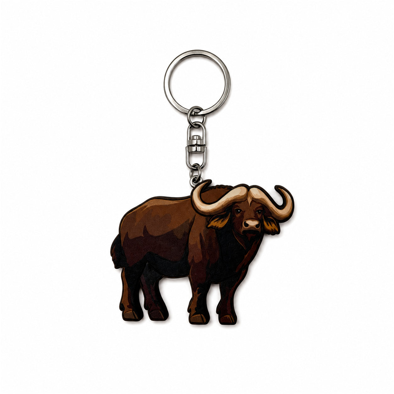 Wooden Buffalo Keyring