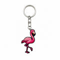 Wooden Flamingo Keyring