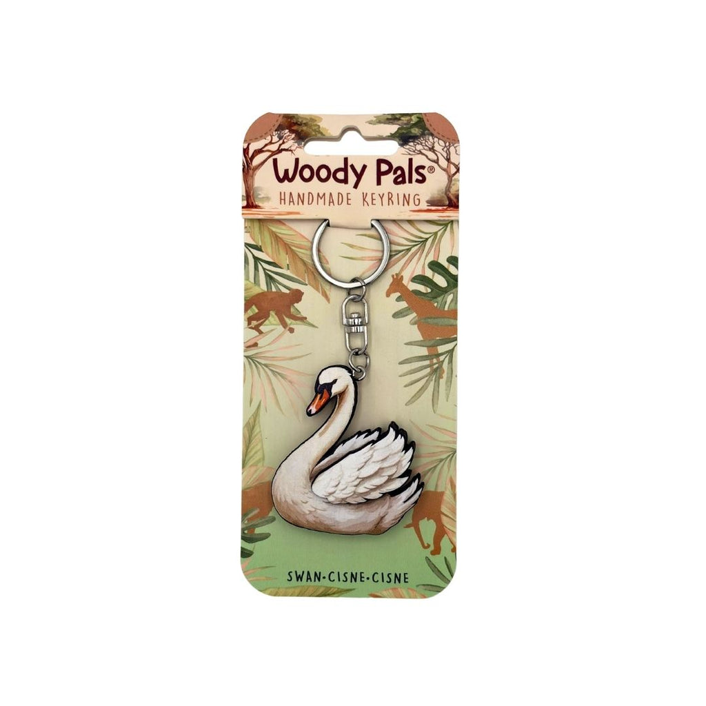 Wooden Swan Keyring