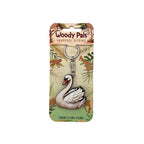Wooden Swan Keyring