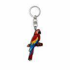 Wooden Red Macaw Keyring