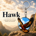 Wooden Falcon Keyring