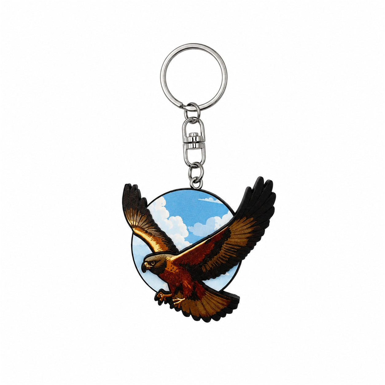 Wooden Falcon Keyring
