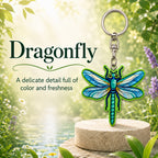 Wooden Dragonfly Keyring