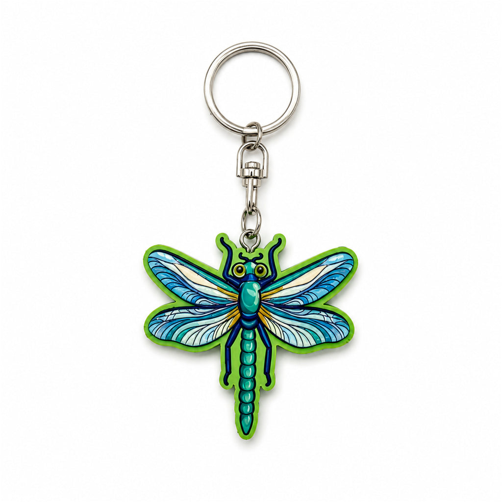 Wooden Dragonfly Keyring