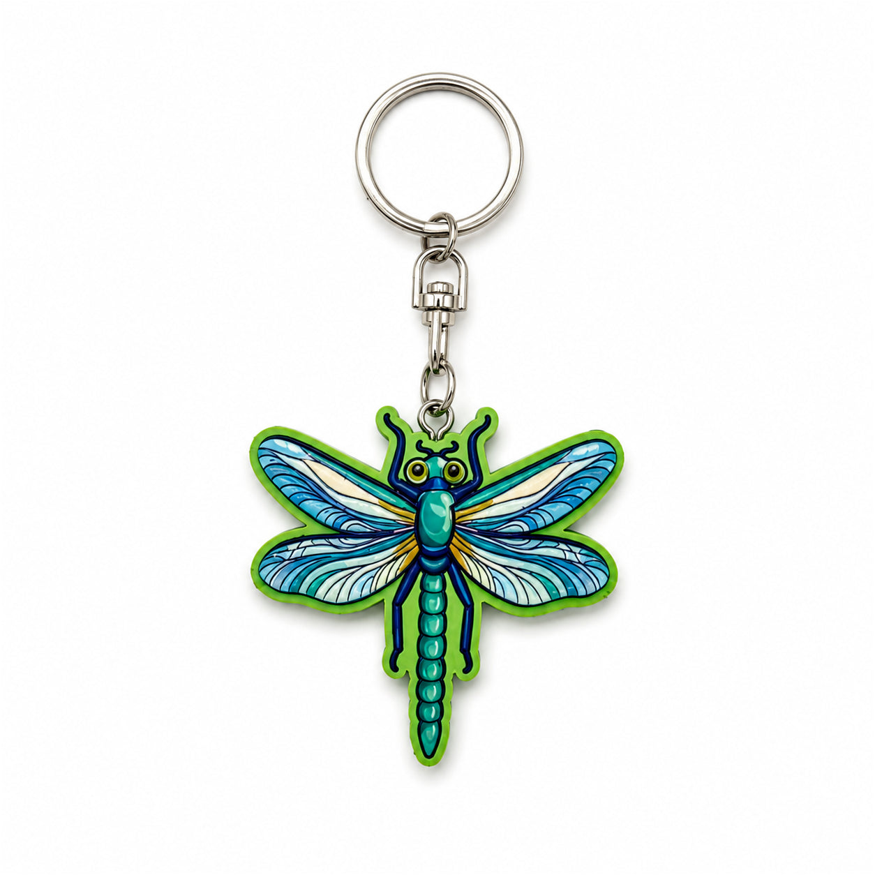 Wooden Dragonfly Keyring