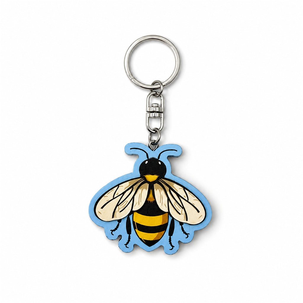 Wooden Bee Keyring