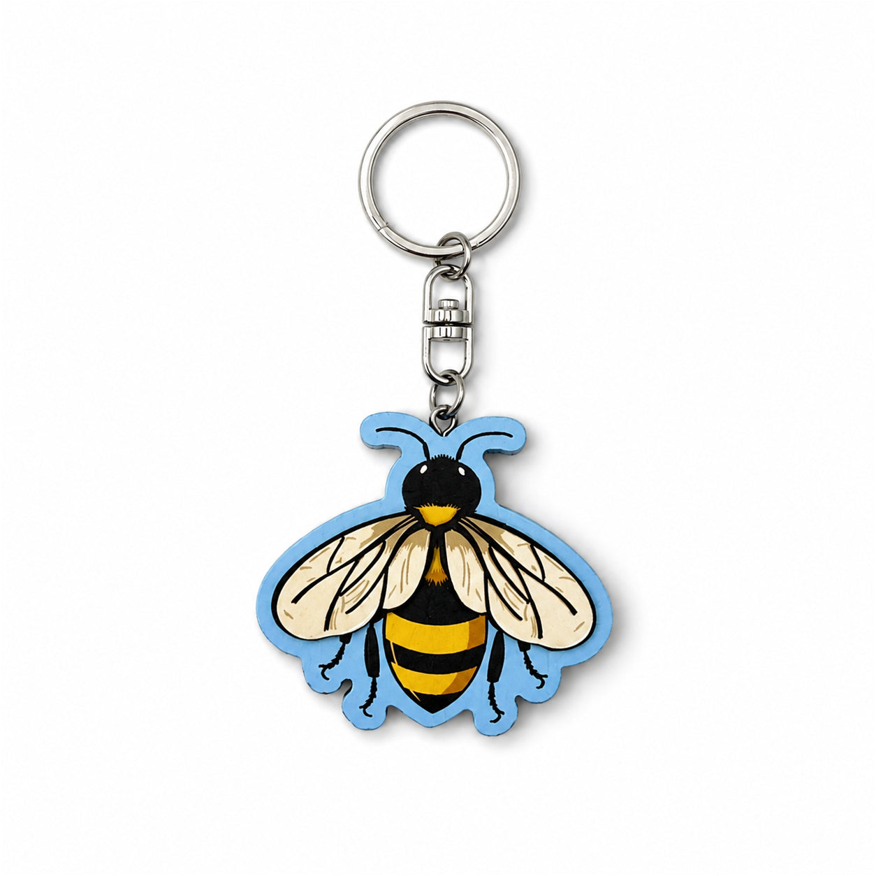 Wooden Bee Keyring