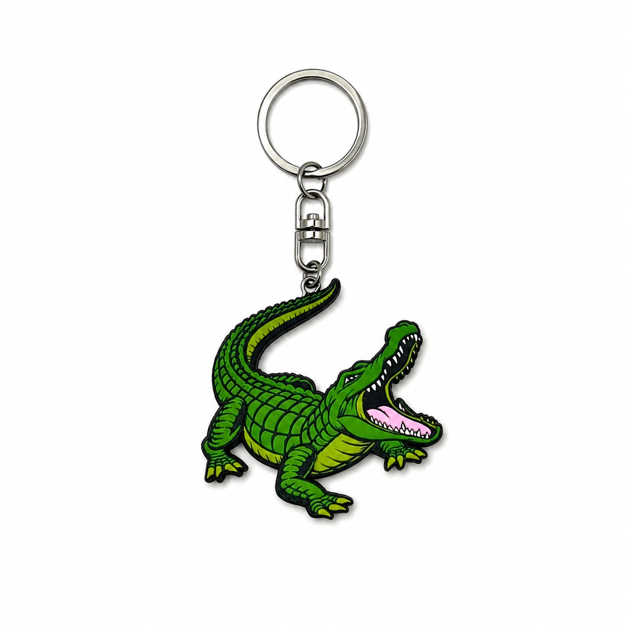 Wooden Crocodile Keyring