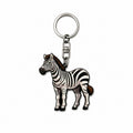 Wooden Zebra Keyring