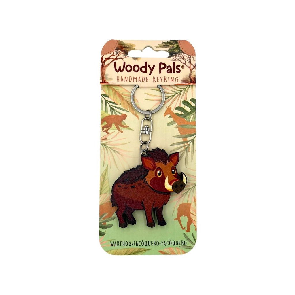 Wooden Warthog Keyring
