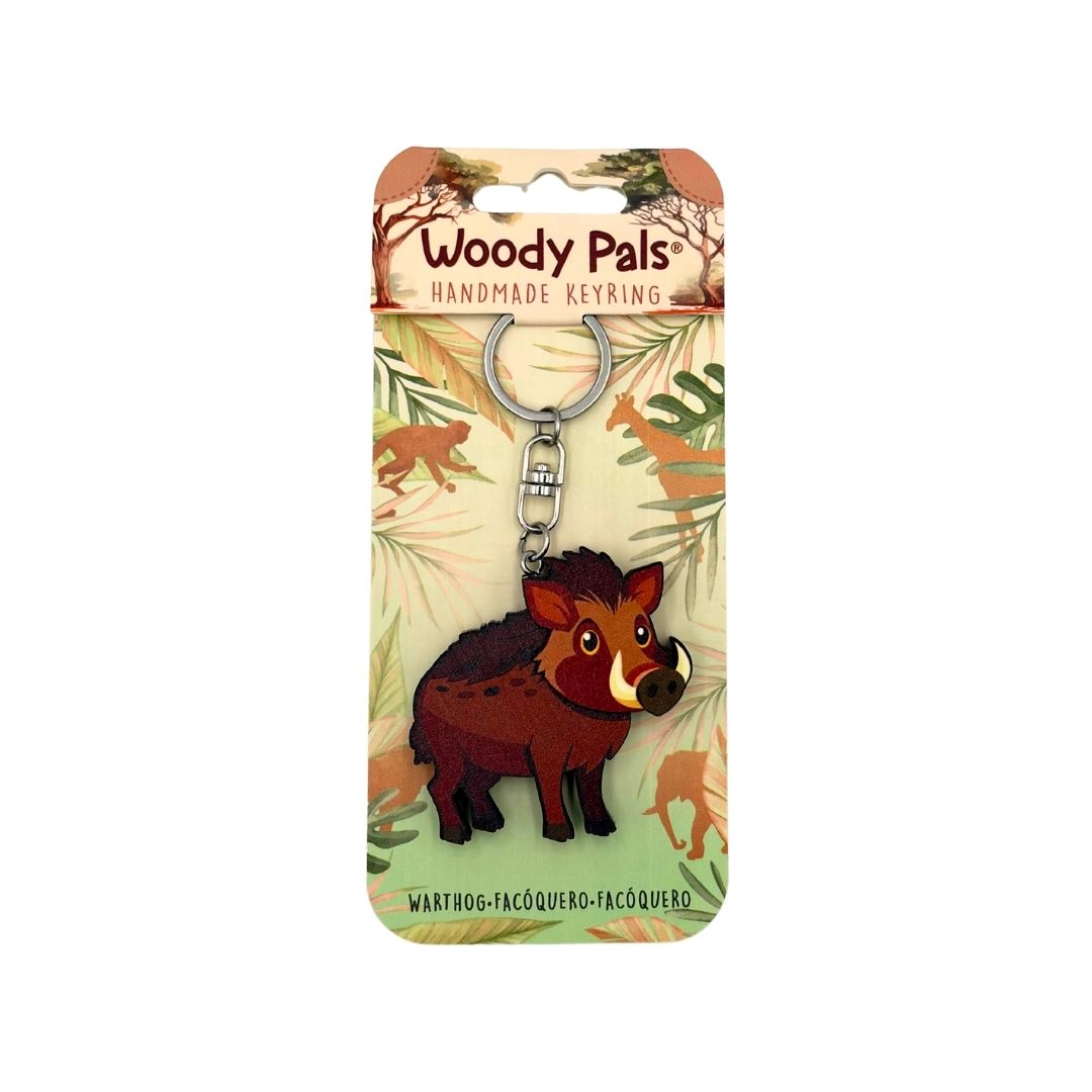 Wooden Warthog Keyring
