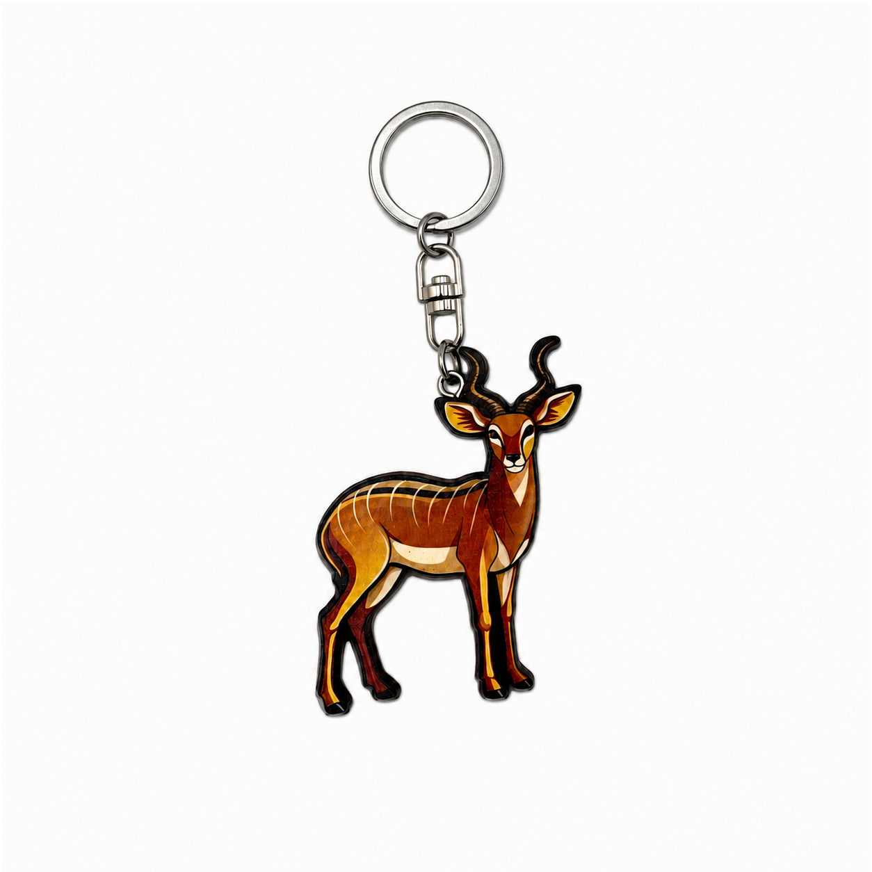 Wooden Gazelle Keyring
