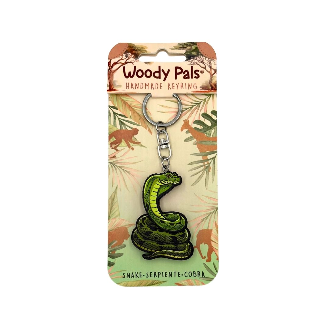 Wooden Snake Keyring